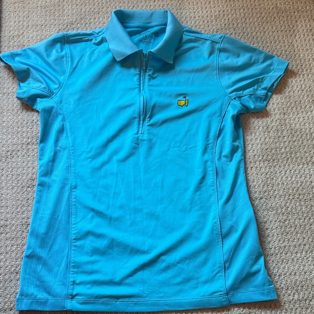 Masters Magonolia Lane Women's Blue Short Sleeve Golf Polo Shirt. Small